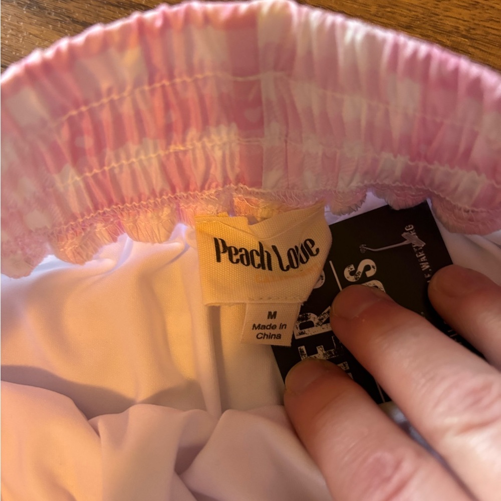 NWT Peach Love California Pink Floral Chiffon lace Tank with Peach Love shorts - Picture 9 of 14